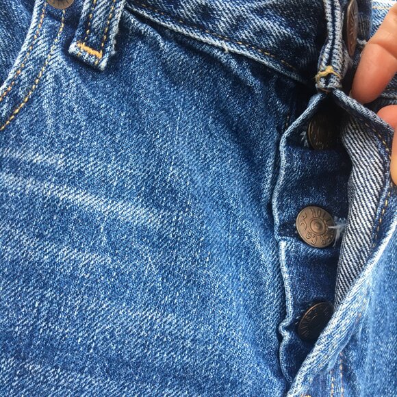 Hollister Jeans Mens Size 32 Button Fly Bootcut Distressed Whiskering Grunge - Picture 5 of 16